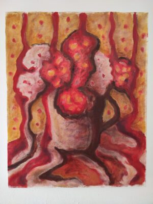 Red and white flowers, 2023